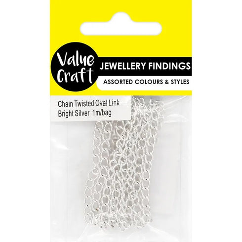 5mm x 3mm Twisted Oval Link Chain